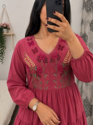 Designer Cotton Gown - Image 4