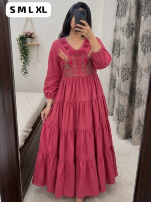 Designer Cotton Gown - Image 5