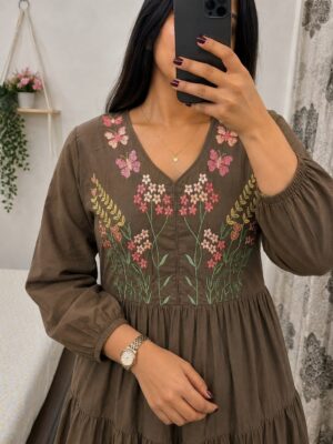 Designer Cotton Gown - Image 6