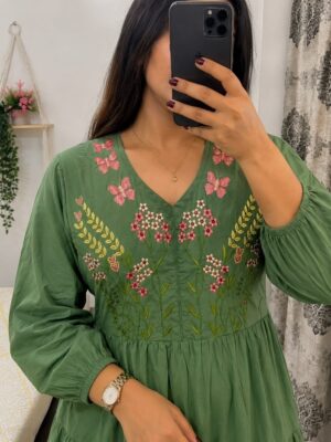 Designer Cotton Gown - Image 7
