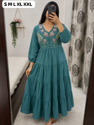Designer Cotton Gown - Image 3