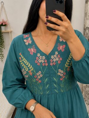 Designer Cotton Gown - Image 8