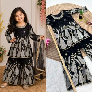 Designer Party Wear Kids Sharara - Image 3