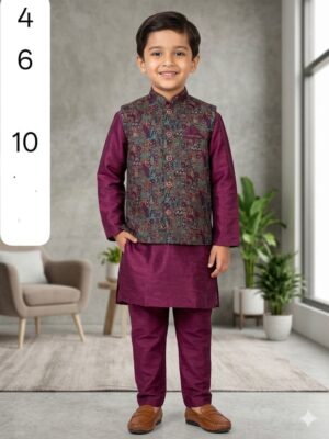 Kids Koti Kurta Payjama - Image 15