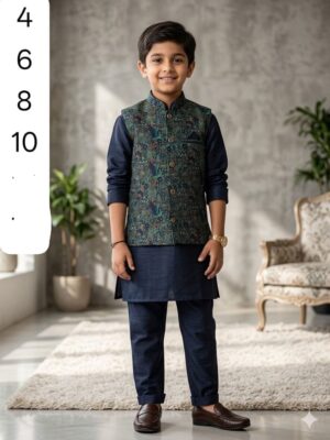 Kids Koti Kurta Payjama - Image 14