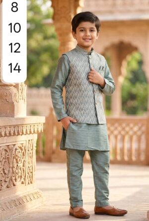 Kids Koti Kurta Payjama - Image 10