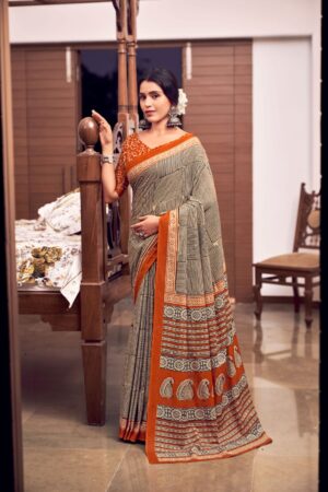 Mul Mul Cotton Saree - Image 3