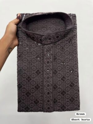 Chikankari Short Kurta - Image 3