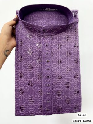 Chikankari Short Kurta - Image 10
