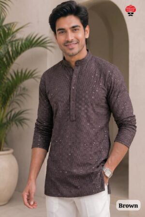 Chikankari Short Kurta - Image 11