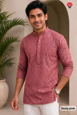 Chikankari Short Kurta - Image 4