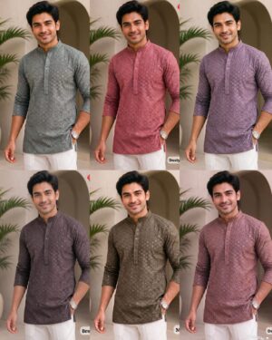 Chikankari Short Kurta - Image 5