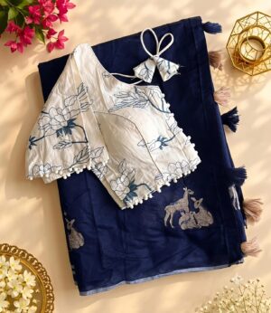 Chanderi Silk Saree - Image 17