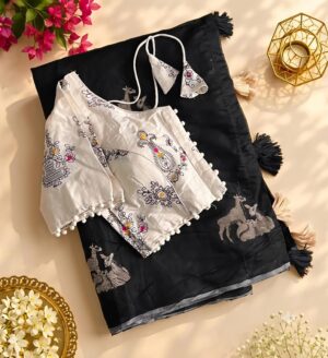 Chanderi Silk Saree - Image 10