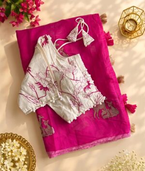 Chanderi Silk Saree - Image 5