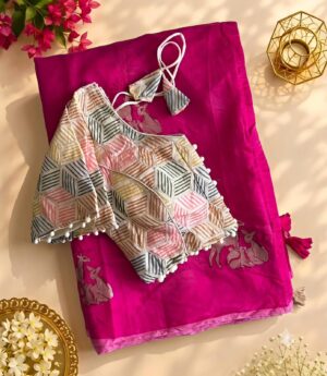 Chanderi Silk Saree - Image 21