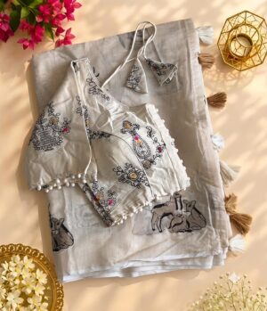 Chanderi Silk Saree - Image 19