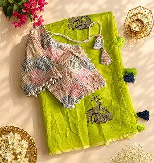 Chanderi Silk Saree - Image 4