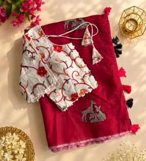 Chanderi Silk Saree - Image 11