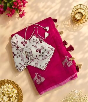 Chanderi Silk Saree - Image 7