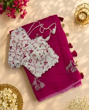 Chanderi Silk Saree - Image 20