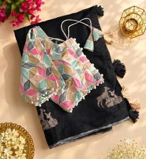 Chanderi Silk Saree - Image 9