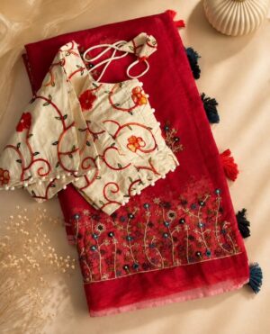 Chanderi Silk Saree - Image 3