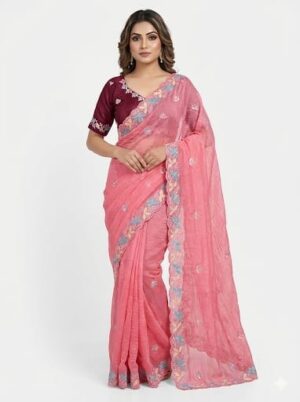 Zari Work Saree - Image 5