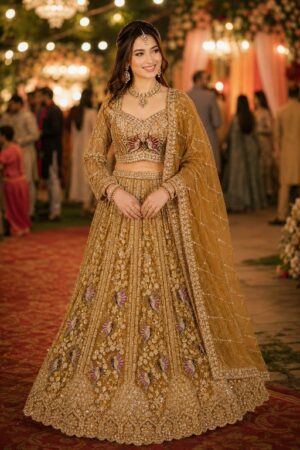 MRUDANGI PUSHTIE VOL 3 READYMADE PREMIUM NET FULL HEAVY LOOK BEADS WORK STYLISH LEHENGA CHOLI - Image 6