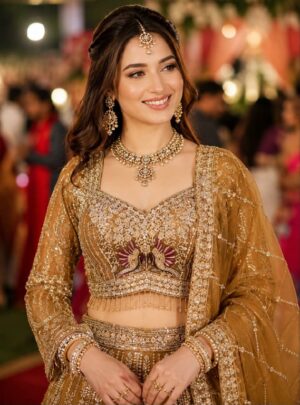 MRUDANGI PUSHTIE VOL 3 READYMADE PREMIUM NET FULL HEAVY LOOK BEADS WORK STYLISH LEHENGA CHOLI - Image 4