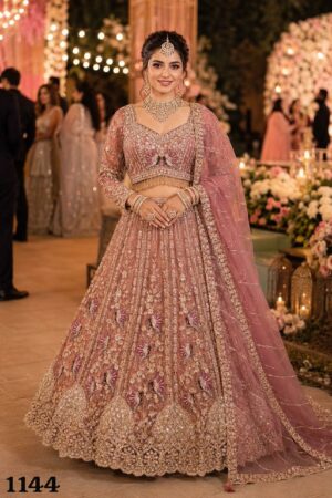 MRUDANGI PUSHTIE VOL 3 READYMADE PREMIUM NET FULL HEAVY LOOK BEADS WORK STYLISH LEHENGA CHOLI - Image 5